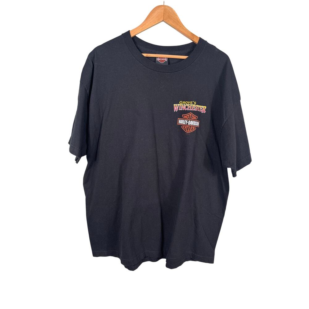 Harley Davidson Shirt Men 2XL Grove's Winchester VA Shenandoah Valley Motorcycle